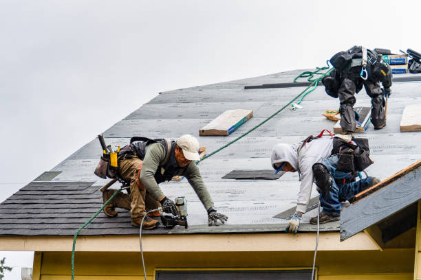 Professional Gutter Installation technician working in Mount Horeb, WI